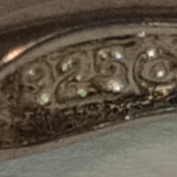 Vintage Black Gem Sterling Silver Ring - Picture 9 of 12